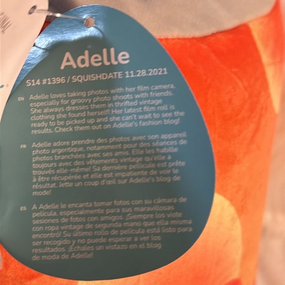 NWOT-Squishmallows Original 14-Inch Adelle Orange Lava Lamp - Picture 9 of 9